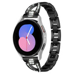 xDfind X型單排鑽石金屬錶帶，適用於 Samsung Galaxy Watch Ultra/Ultra 2025，Samsung Galaxy Watch8 / 8 Classic，Samsung Galaxy Watch 7 / 6 / 5 / FE