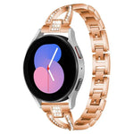 xDfind X型單排鑽石金屬錶帶，適用於 Samsung Galaxy Watch Ultra/Ultra 2025，Samsung Galaxy Watch8 / 8 Classic，Samsung Galaxy Watch 7 / 6 / 5 / FE