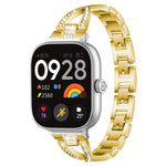 xDfind X-Shaped Single Row Diamond Metal Watch Band, For Xiaomi Band 9 Pro/8 Pro/Redmi Watch6/5/4, For Redmi Watch 3