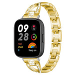 xDfind X-Shaped Single Row Diamond Metal Watch Band, For Xiaomi Band 9 Pro/8 Pro/Redmi Watch6/5/4, For Redmi Watch 3