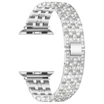 xDfind 五珠全鑽金屬錶帶，適用於 Apple Watch 42 / 44 / 45 / 46 / 49mm，適用於 Apple Watch 38 / 40 / 41 / S10 42mm