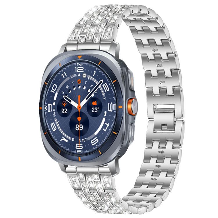 xDfind 五珠全鑽石金屬錶帶，適用於 Samsung Galaxy Watch Ultra/Ultra 2025，Samsung Galaxy Watch8 / 8 Classic