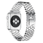 xDfind 魚鱗紋理金屬錶帶，適用於 Apple Watch 42 / 44 / 45 / 46 / 49mm，適用於 Apple Watch 38 / 40 / 41 / S11 42mm