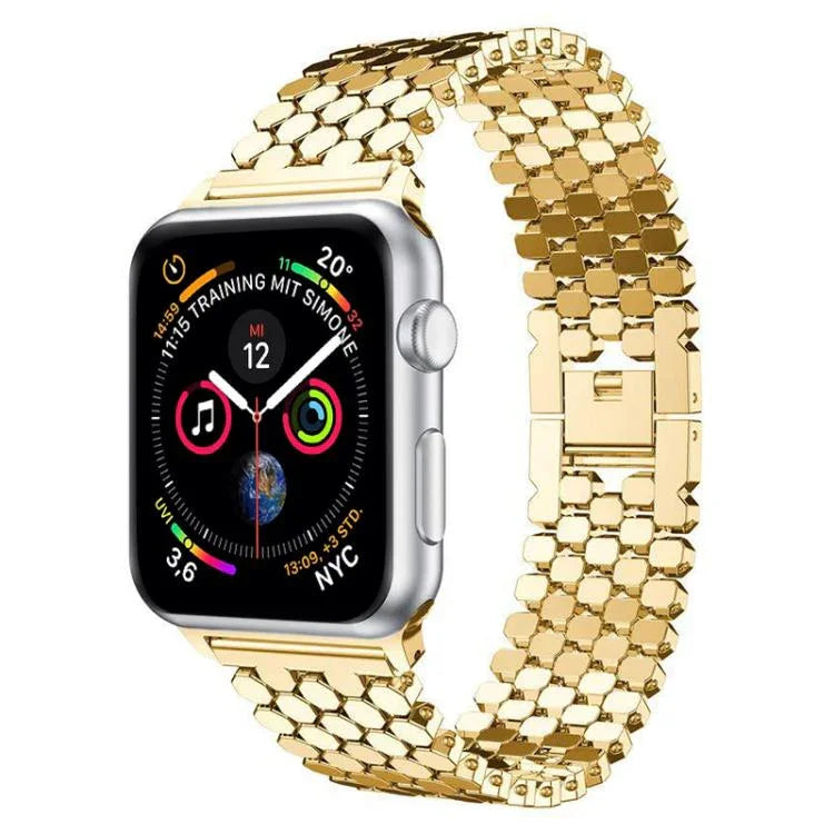xDfind 魚鱗紋理金屬錶帶，適用於 Apple Watch 42 / 44 / 45 / 46 / 49mm，適用於 Apple Watch 38 / 40 / 41 / S11 42mm