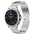 xDfind 魚鱗紋理金屬錶帶，適用於 Samsung Galaxy Watch Ultra/Ultra 2025，Samsung Galaxy Watch8 / 8 Classic，Samsung Galaxy Watch7 / FE / 6 / 5 / 4，Samsung Galaxy Fit3