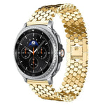 xDfind 魚鱗紋理金屬錶帶，適用於 Samsung Galaxy Watch Ultra/Ultra 2025，Samsung Galaxy Watch8 / 8 Classic，Samsung Galaxy Watch7 / FE / 6 / 5 / 4，Samsung Galaxy Fit3