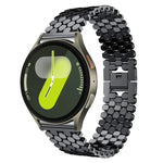 xDfind 魚鱗紋理金屬錶帶，適用於 Samsung Galaxy Watch Ultra/Ultra 2025，Samsung Galaxy Watch8 / 8 Classic，Samsung Galaxy Watch7 / FE / 6 / 5 / 4，Samsung Galaxy Fit3