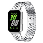 xDfind 魚鱗紋理金屬錶帶，適用於 Samsung Galaxy Watch Ultra/Ultra 2025，Samsung Galaxy Watch8 / 8 Classic，Samsung Galaxy Watch7 / FE / 6 / 5 / 4，Samsung Galaxy Fit3