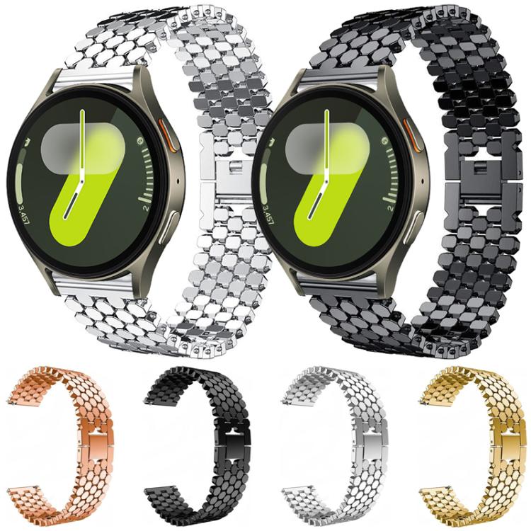 xDfind 魚鱗紋理金屬錶帶，適用於 Samsung Galaxy Watch Ultra/Ultra 2025，Samsung Galaxy Watch8 / 8 Classic，Samsung Galaxy Watch7 / FE / 6 / 5 / 4，Samsung Galaxy Fit3