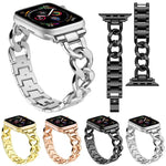 xDfind 牛仔鍊金屬錶帶，適用於 Apple Watch 42 / 44 / 45 / 46 / 49mm