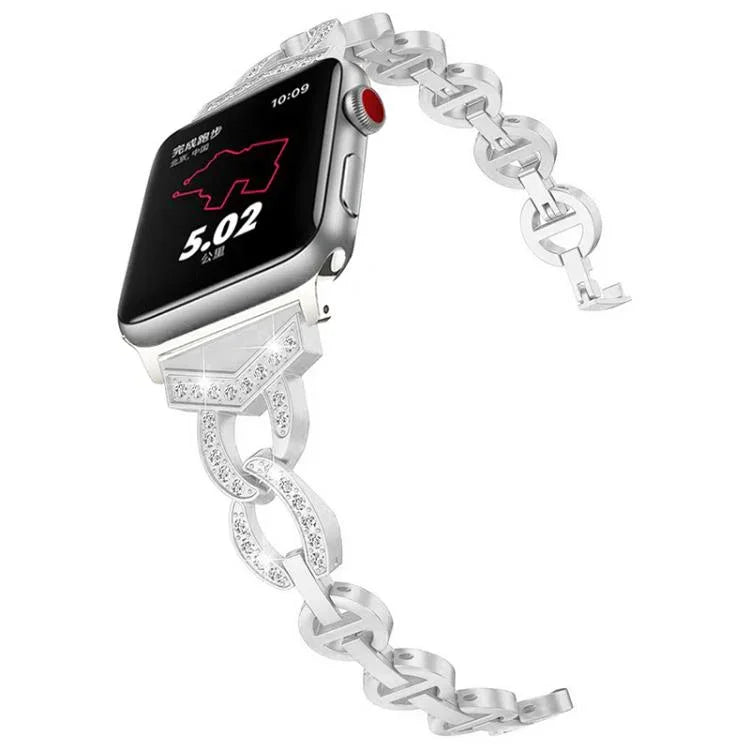 xDfind 鑽石不鏽鋼錶帶，適用於 Apple Watch 42 / 44 / 45 / 46 / 49mm，適用於 Apple Watch 38 / 40 / 41 / S10 42mm