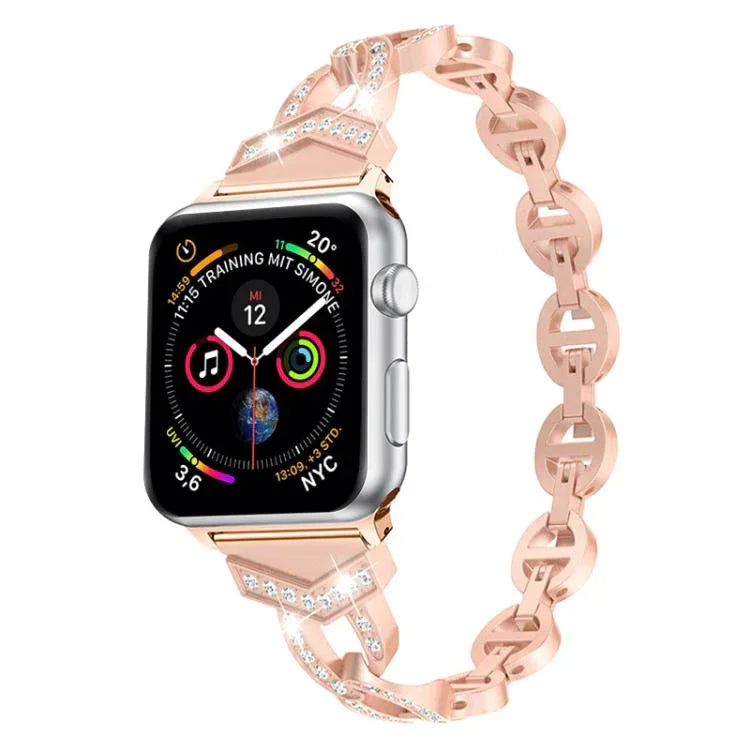 xDfind 鑽石不鏽鋼錶帶，適用於 Apple Watch 42 / 44 / 45 / 46 / 49mm，適用於 Apple Watch 38 / 40 / 41 / S10 42mm