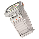 機械條紋紋理矽膠錶帶，適用 Apple Watch 46mm / 49mm / 45mm / 44mm