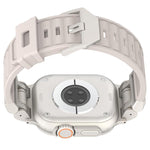 機械條紋紋理矽膠錶帶，適用 Apple Watch 46mm / 49mm / 45mm / 44mm