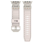 機械條紋紋理矽膠錶帶，適用 Apple Watch 46mm / 49mm / 45mm / 44mm