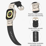 機械條紋紋理矽膠錶帶，適用 Apple Watch 46mm / 49mm / 45mm / 44mm