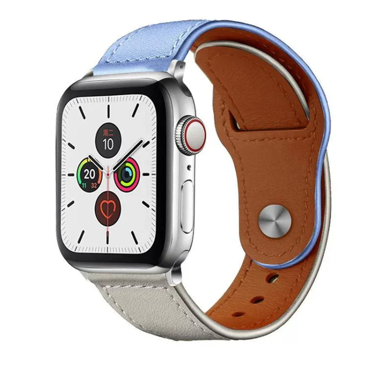 xDfind 鉚釘扣真皮錶帶，適用於 Apple Watch 42 / 44 / 45 / 46 / 49mm，適用於 Apple Watch 38 / 40 / 41 / S10 42mm