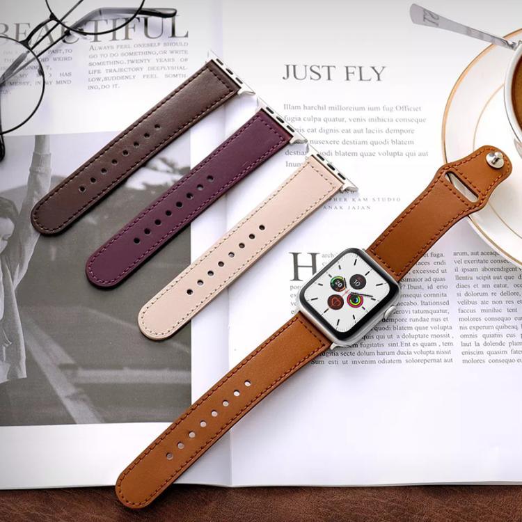 xDfind 鉚釘扣真皮錶帶，適用於 Apple Watch 42 / 44 / 45 / 46 / 49mm，適用於 Apple Watch 38 / 40 / 41 / S10 42mm