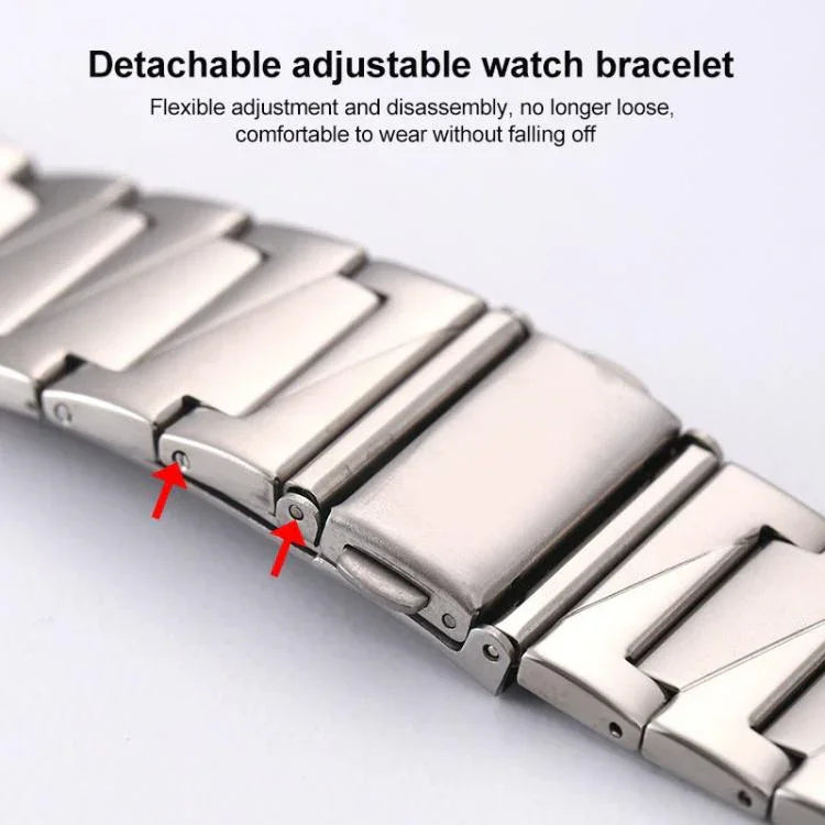 xDfind 階梯式不鏽鋼錶帶，適用於 Apple Watch 42 / 44 / 45 / 46 / 49mm，適用於 Apple Watch 38 / 40 / 41 / S10 42mm