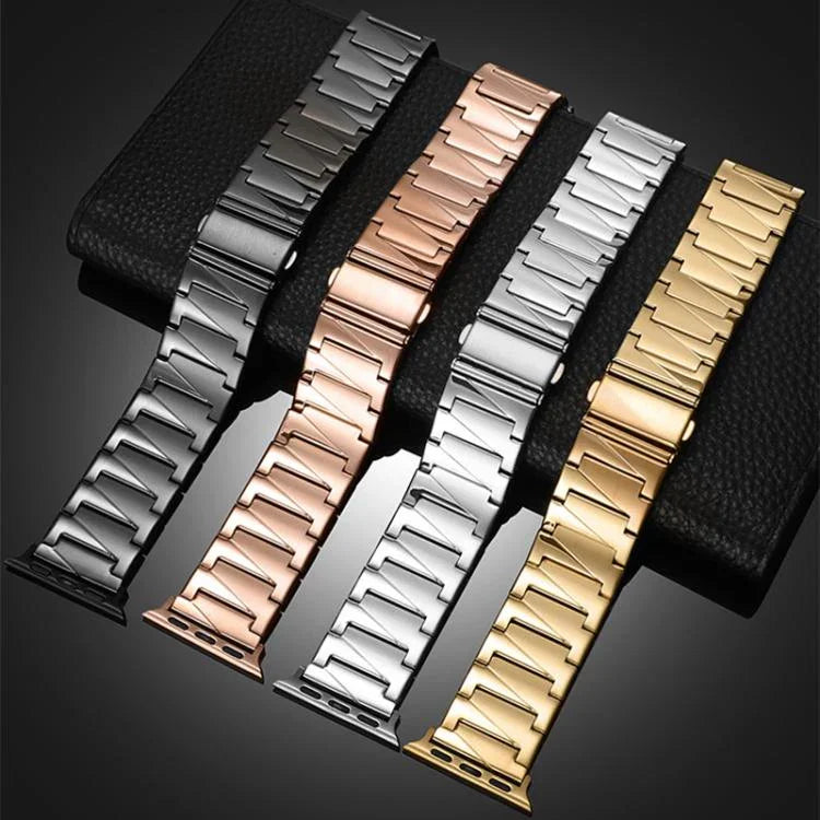 xDfind 階梯式不鏽鋼錶帶，適用於 Apple Watch 42 / 44 / 45 / 46 / 49mm，適用於 Apple Watch 38 / 40 / 41 / S10 42mm