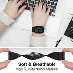 xDfind 可調滑扣彈性尼龍錶帶，適用於 Apple Watch 42 / 44 / 45 / 46 / 49mm，適用於 Apple Watch 38 / 40 / 41 / S10 42mm