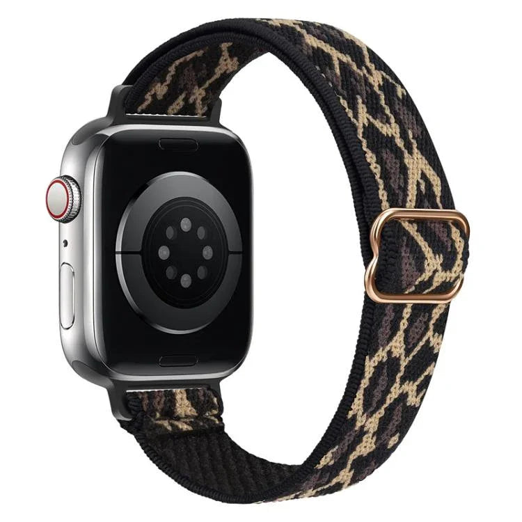 xDfind 梯形扣小腰彈性尼龍錶帶，適用於 Apple Watch 42 / 44 / 45 / 46 / 49mm，適用於 Apple Watch 38 / 40 / 41 / S10 42mm