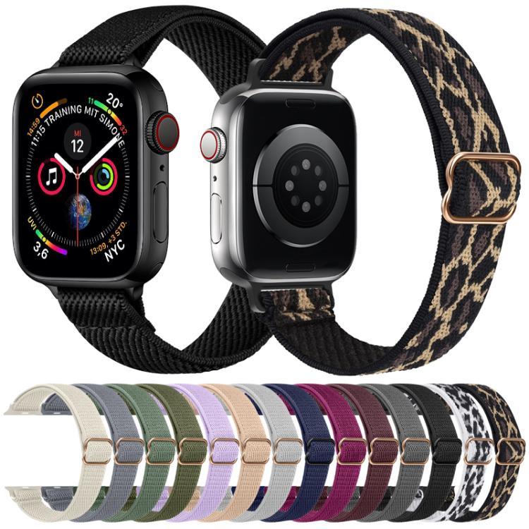 xDfind 梯形扣小腰彈性尼龍錶帶，適用於 Apple Watch 42 / 44 / 45 / 46 / 49mm，適用於 Apple Watch 38 / 40 / 41 / S10 42mm