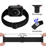 xDfind 梯形扣小腰彈性尼龍錶帶，適用於 Apple Watch 42 / 44 / 45 / 46 / 49mm，適用於 Apple Watch 38 / 40 / 41 / S10 42mm