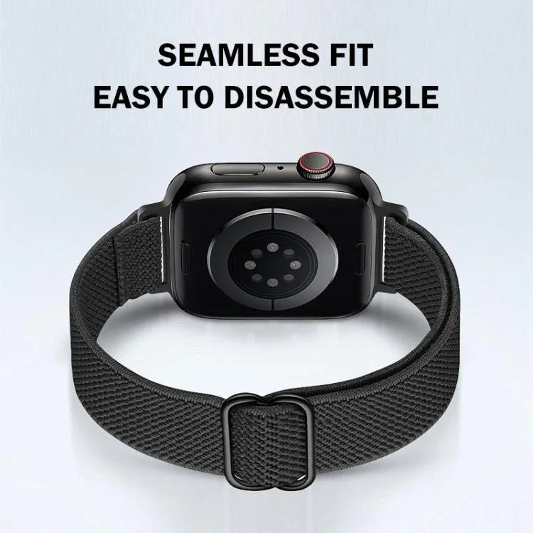 xDfind 梯形扣小腰彈性尼龍錶帶，適用於 Apple Watch 42 / 44 / 45 / 46 / 49mm，適用於 Apple Watch 38 / 40 / 41 / S10 42mm