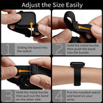 xDfind 梯形扣小腰彈性尼龍錶帶，適用於 Apple Watch 42 / 44 / 45 / 46 / 49mm，適用於 Apple Watch 38 / 40 / 41 / S10 42mm