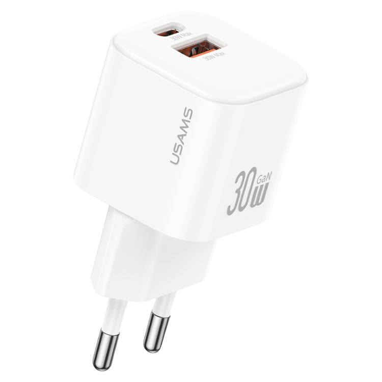 USAMS CC263 30W GaN USB-C / Type-C、USB 雙埠迷你快速充電器，CC263