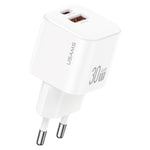 USAMS CC263 30W GaN USB-C / Type-C、USB 雙埠迷你快速充電器，CC263
