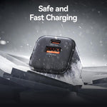 USAMS CC263 30W GaN USB-C / Type-C、USB 雙埠迷你快速充電器，CC263