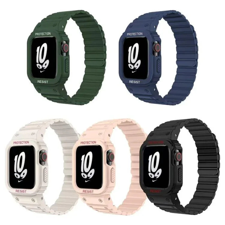 xDfind 磁吸矽膠錶帶附整合式錶蓋，適用於 Apple Watch 42 / 44 / 45mm，適用於 Apple Watch Series 10 / 11 46mm，適用於 Apple Watch Series 10 / 11 42mm，適用於 Apple Watch Ultra 3 / 2 / 1 49mm，適用於 Apple Watch 38 / 41mm