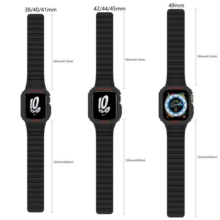 xDfind 磁吸矽膠錶帶附整合式錶蓋，適用於 Apple Watch 42 / 44 / 45mm，適用於 Apple Watch Series 10 / 11 46mm，適用於 Apple Watch Series 10 / 11 42mm，適用於 Apple Watch Ultra 3 / 2 / 1 49mm，適用於 Apple Watch 38 / 41mm
