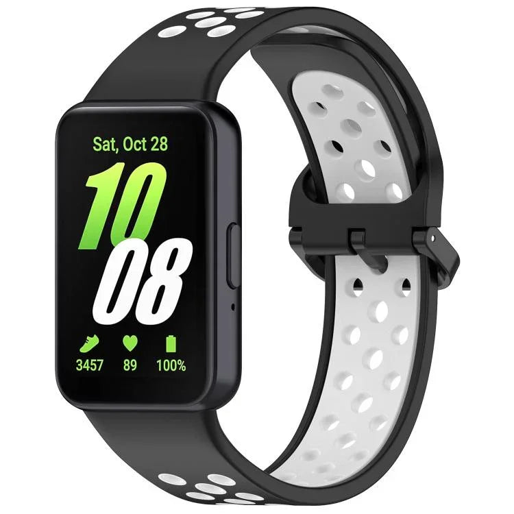 xDfind 雙色矽膠透氣錶帶，適用於 Samsung Galaxy Fit 3