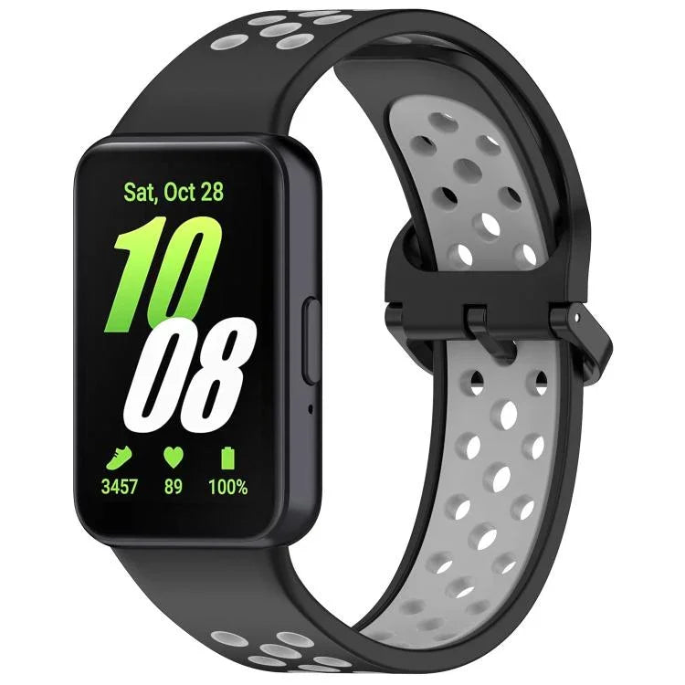 xDfind 雙色矽膠透氣錶帶，適用於 Samsung Galaxy Fit 3