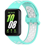 xDfind 雙色矽膠透氣錶帶，適用於 Samsung Galaxy Fit 3