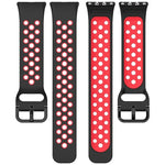 xDfind 雙色矽膠透氣錶帶，適用於 Samsung Galaxy Fit 3