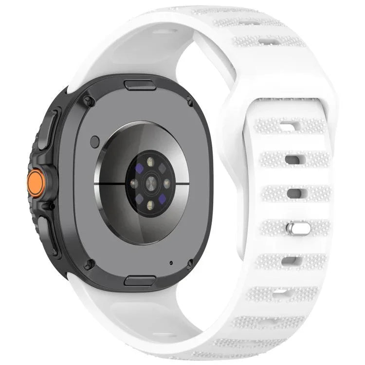 xDfind 圓點銀色鉚釘扣矽膠錶帶，適用於 Samsung Galaxy Watch Ultra/Ultra 2025，適用於 Samsung Galaxy Watch8 / 8 Classic