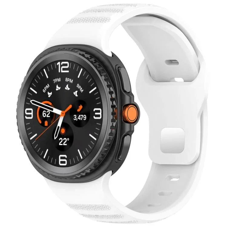 xDfind 圓點銀色鉚釘扣矽膠錶帶，適用於 Samsung Galaxy Watch Ultra/Ultra 2025，適用於 Samsung Galaxy Watch8 / 8 Classic