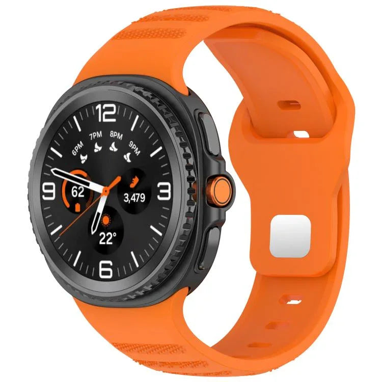 xDfind 圓點銀色鉚釘扣矽膠錶帶，適用於 Samsung Galaxy Watch Ultra/Ultra 2025，適用於 Samsung Galaxy Watch8 / 8 Classic