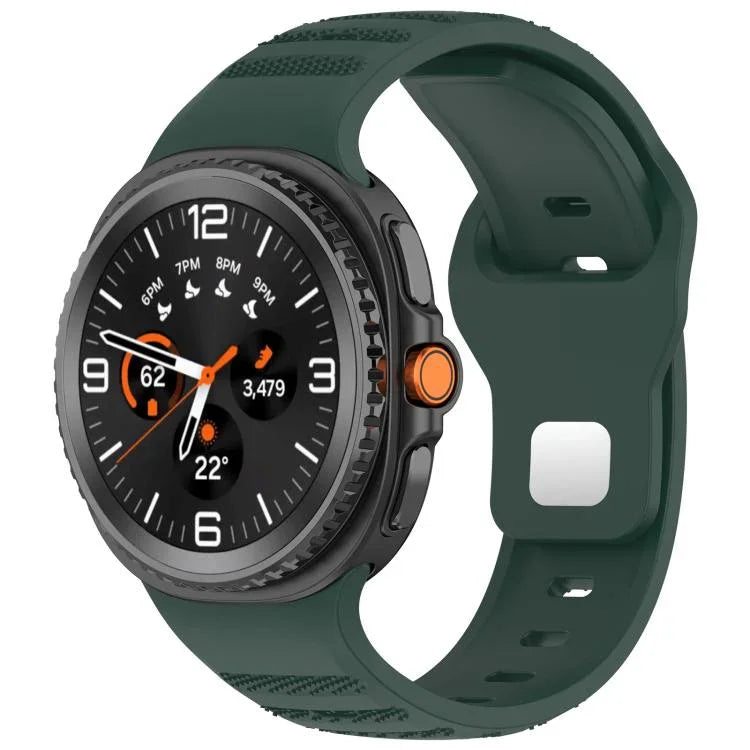 xDfind 圓點銀色鉚釘扣矽膠錶帶，適用於 Samsung Galaxy Watch Ultra/Ultra 2025，適用於 Samsung Galaxy Watch8 / 8 Classic