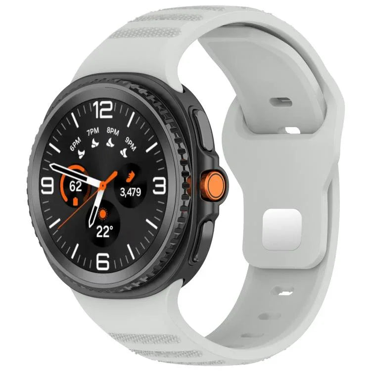 xDfind 圓點銀色鉚釘扣矽膠錶帶，適用於 Samsung Galaxy Watch Ultra/Ultra 2025，適用於 Samsung Galaxy Watch8 / 8 Classic