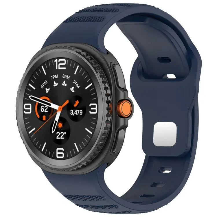 xDfind 圓點銀色鉚釘扣矽膠錶帶，適用於 Samsung Galaxy Watch Ultra/Ultra 2025，適用於 Samsung Galaxy Watch8 / 8 Classic