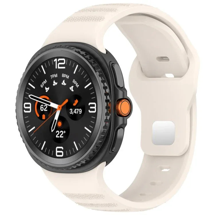 xDfind 圓點銀色鉚釘扣矽膠錶帶，適用於 Samsung Galaxy Watch Ultra/Ultra 2025，適用於 Samsung Galaxy Watch8 / 8 Classic