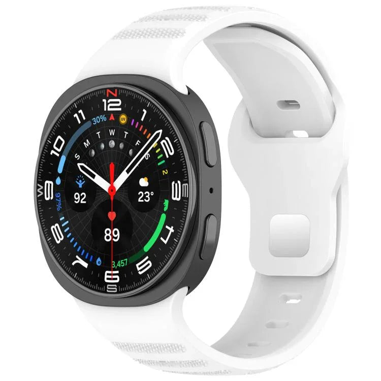 xDfind 圓點銀色鉚釘扣矽膠錶帶，適用於 Samsung Galaxy Watch Ultra/Ultra 2025，適用於 Samsung Galaxy Watch8 / 8 Classic