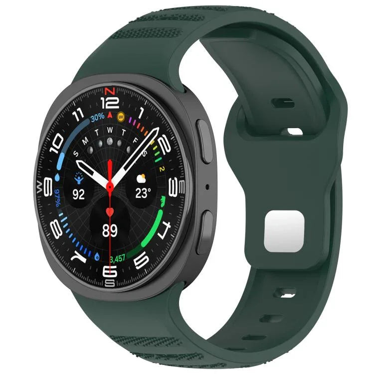 xDfind 圓點銀色鉚釘扣矽膠錶帶，適用於 Samsung Galaxy Watch Ultra/Ultra 2025，適用於 Samsung Galaxy Watch8 / 8 Classic
