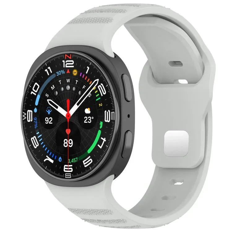 xDfind 圓點銀色鉚釘扣矽膠錶帶，適用於 Samsung Galaxy Watch Ultra/Ultra 2025，適用於 Samsung Galaxy Watch8 / 8 Classic