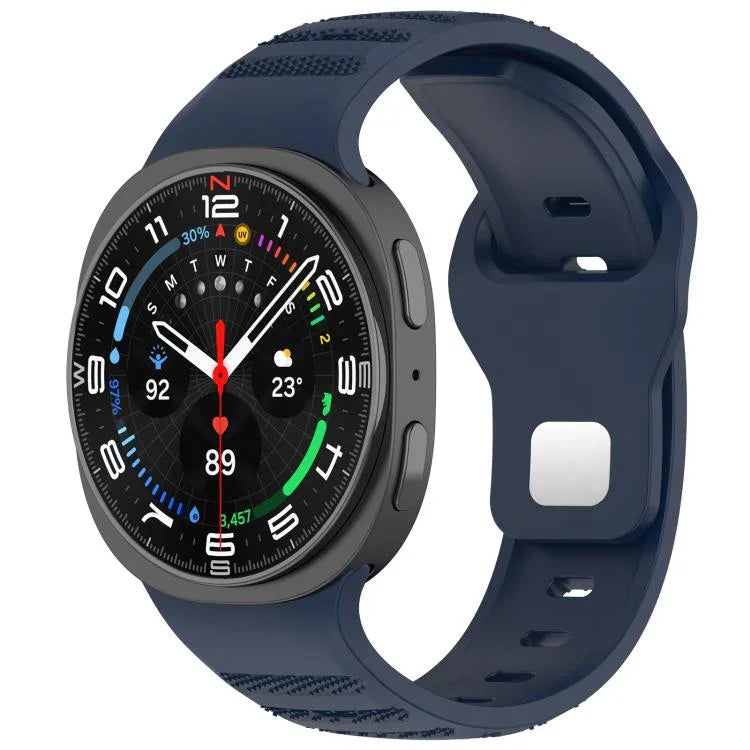 xDfind 圓點銀色鉚釘扣矽膠錶帶，適用於 Samsung Galaxy Watch Ultra/Ultra 2025，適用於 Samsung Galaxy Watch8 / 8 Classic